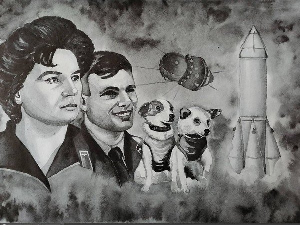 Космическая ракета в космосе