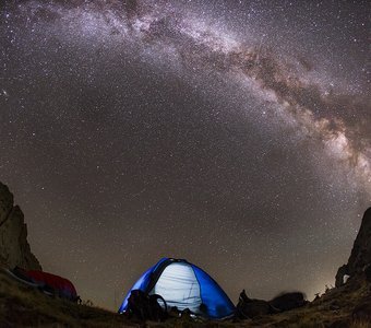 Фон ночное небо со звездами