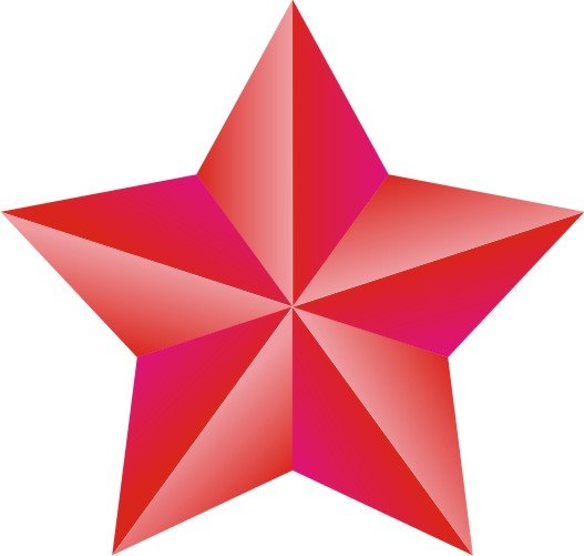 Красная звезда для вырезывания