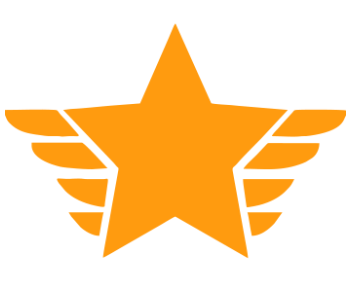 Звезда с крыльями вектор