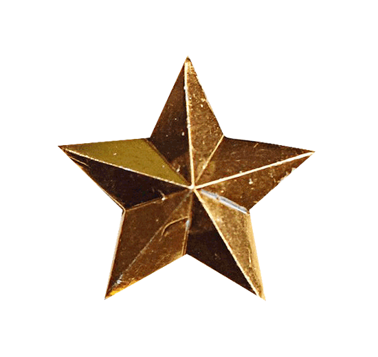 Золотая пятиконечная звезда