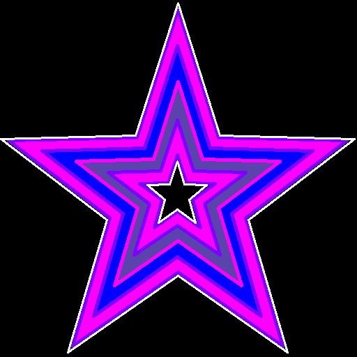 Неоновая звезда на черном фоне