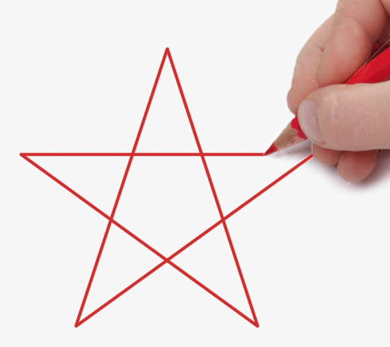 Пятиконечная звезда вектор контур