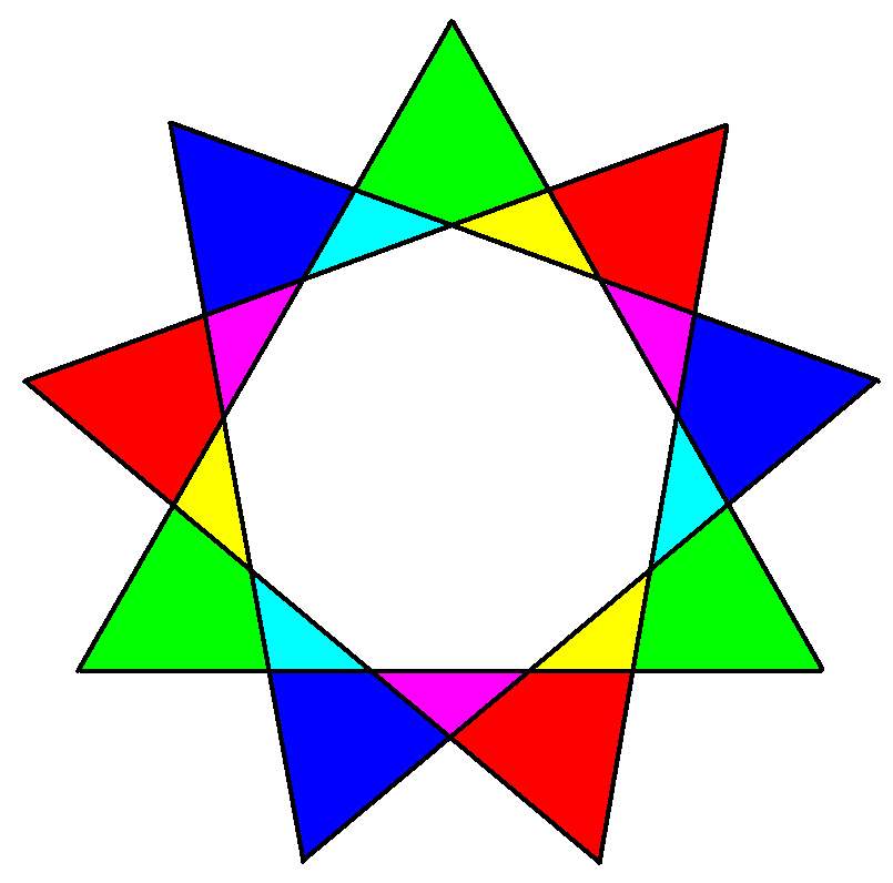 Мир фигур 63. Семиугольник звезда. Звезда -правильный семиугольник. Квадрат из геометрических фигур. Орнамент из квадратов и треугольников.