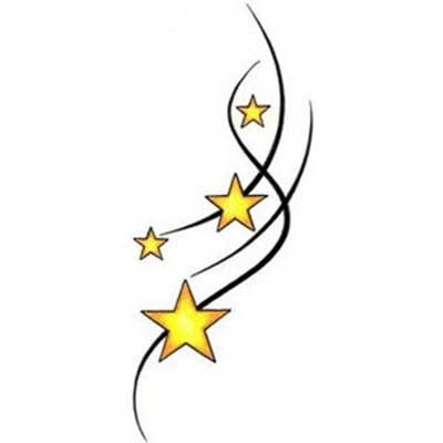 Падающая звезда трафарет