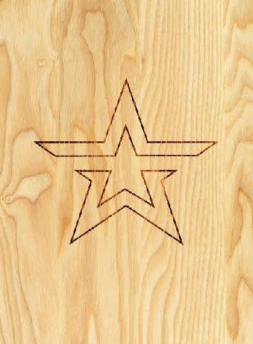 Выжигать по дереву звезду