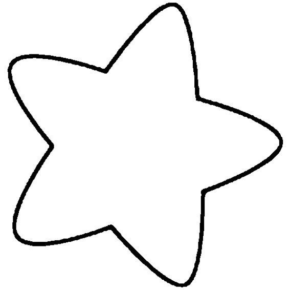 Звезда раскраска для малышей
