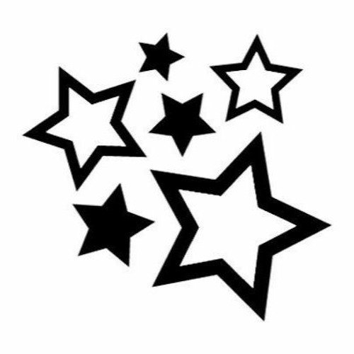 Звездочки черно белые