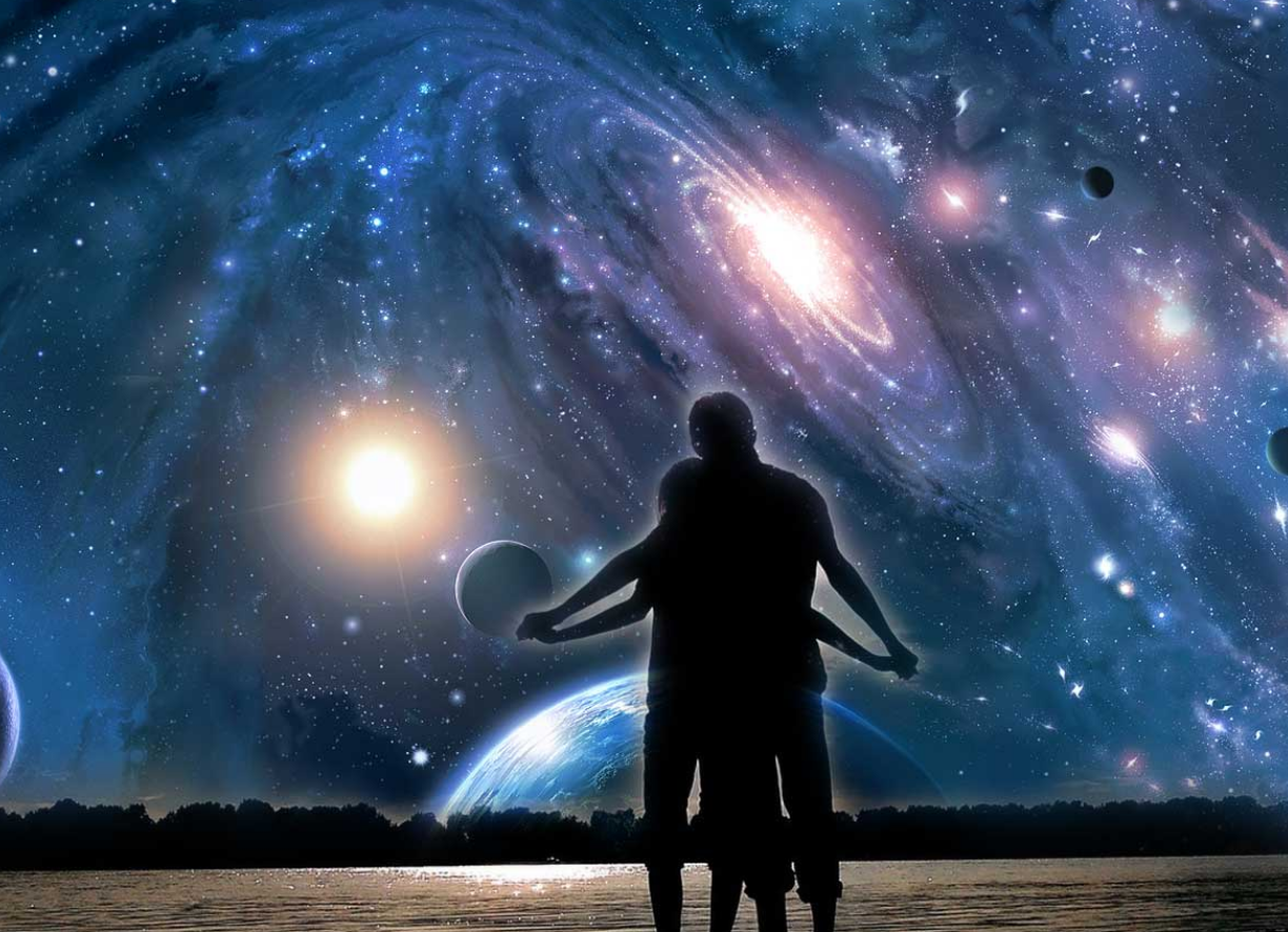 Рожденная среди звезд. Мужчина и женщина космос. Космос любовь. Двое в космосе. Влюбленные в космосе.