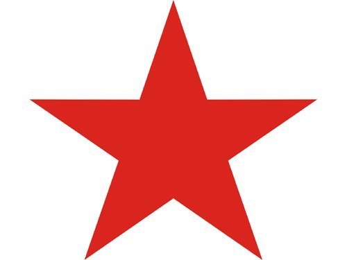 Яркая красная звезда