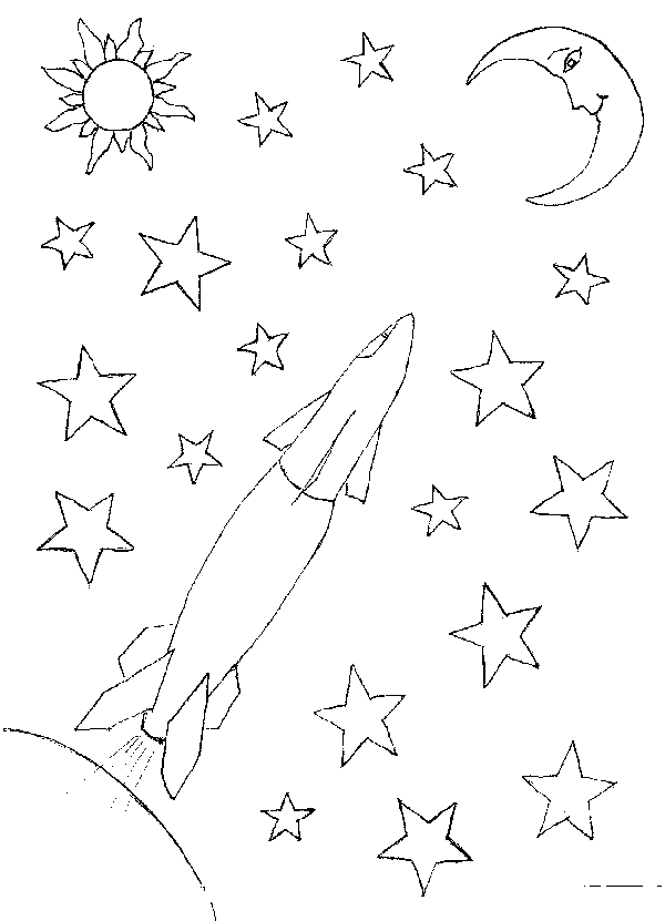 Плакат раскраска для детей «Карта мира. Космос» (формат А1)
