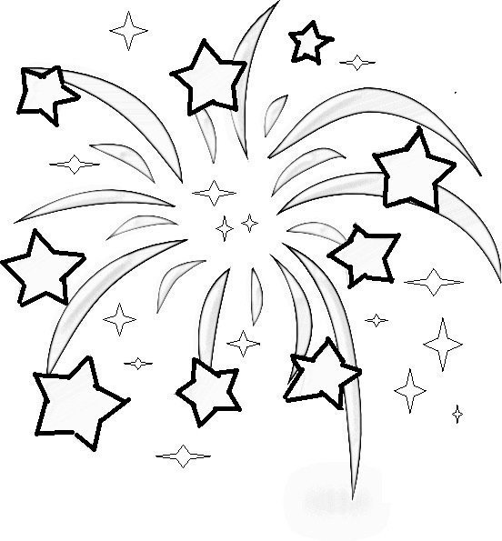 Салют картинка раскраска