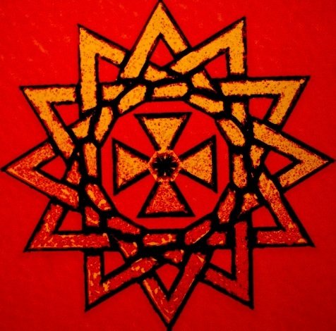 Восьмиконечная звезда зеленая