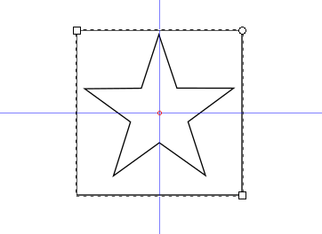 Пятиконечная звезда с осями симметрии