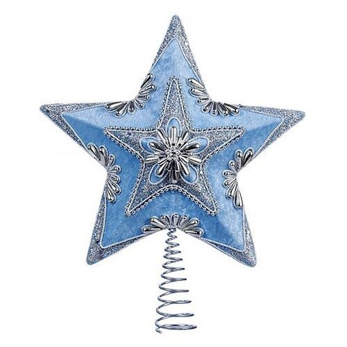 Верхушка звезда серебро 2x18,5x17,5см
