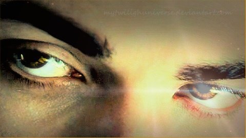 Человек со светящимися глазами