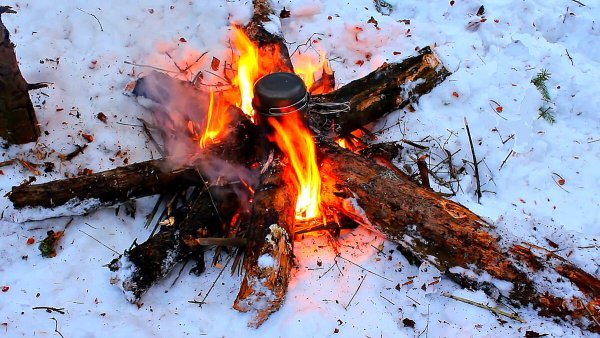Вид костра звезда