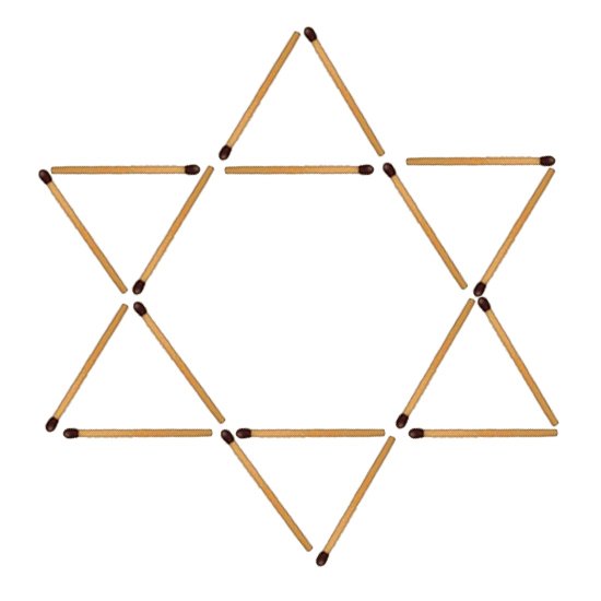 Шестиугольная звезда из спичек