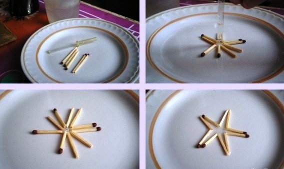 Опыт с зубочистками