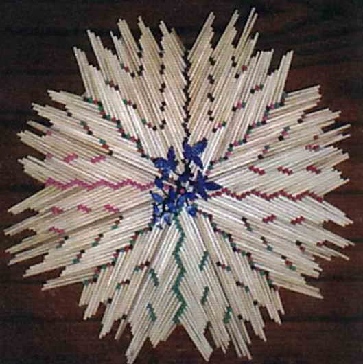 Снежинка из спичек