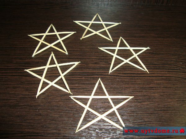 Звезда из счетных палочек