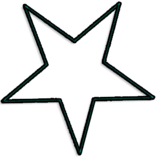 Пятиконечная звезда контур