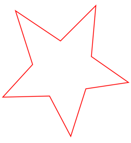 Звезда контурный рисунок