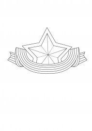 Георгиевская ленточка со звездой раскраска