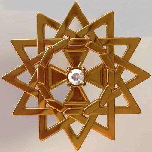 Амулет звезда Эрцгаммы 12 апостолов