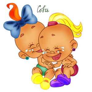 Карапузы обнимаются