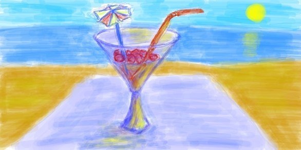 Лето рисунок легкий