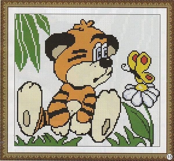 Детская вышивка Тигренок