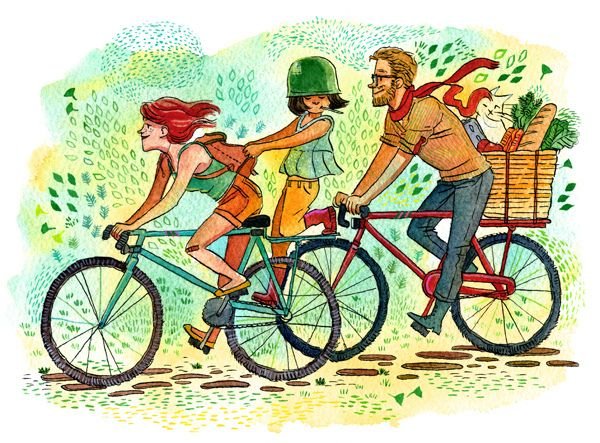 Дети с велосипедом
