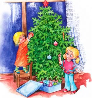 Ель мультяшный без фона