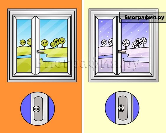 Рисунки окон в зимний режим