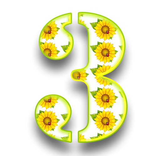 Цветочные цифры