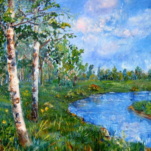 Красивый летний пейзаж для детей