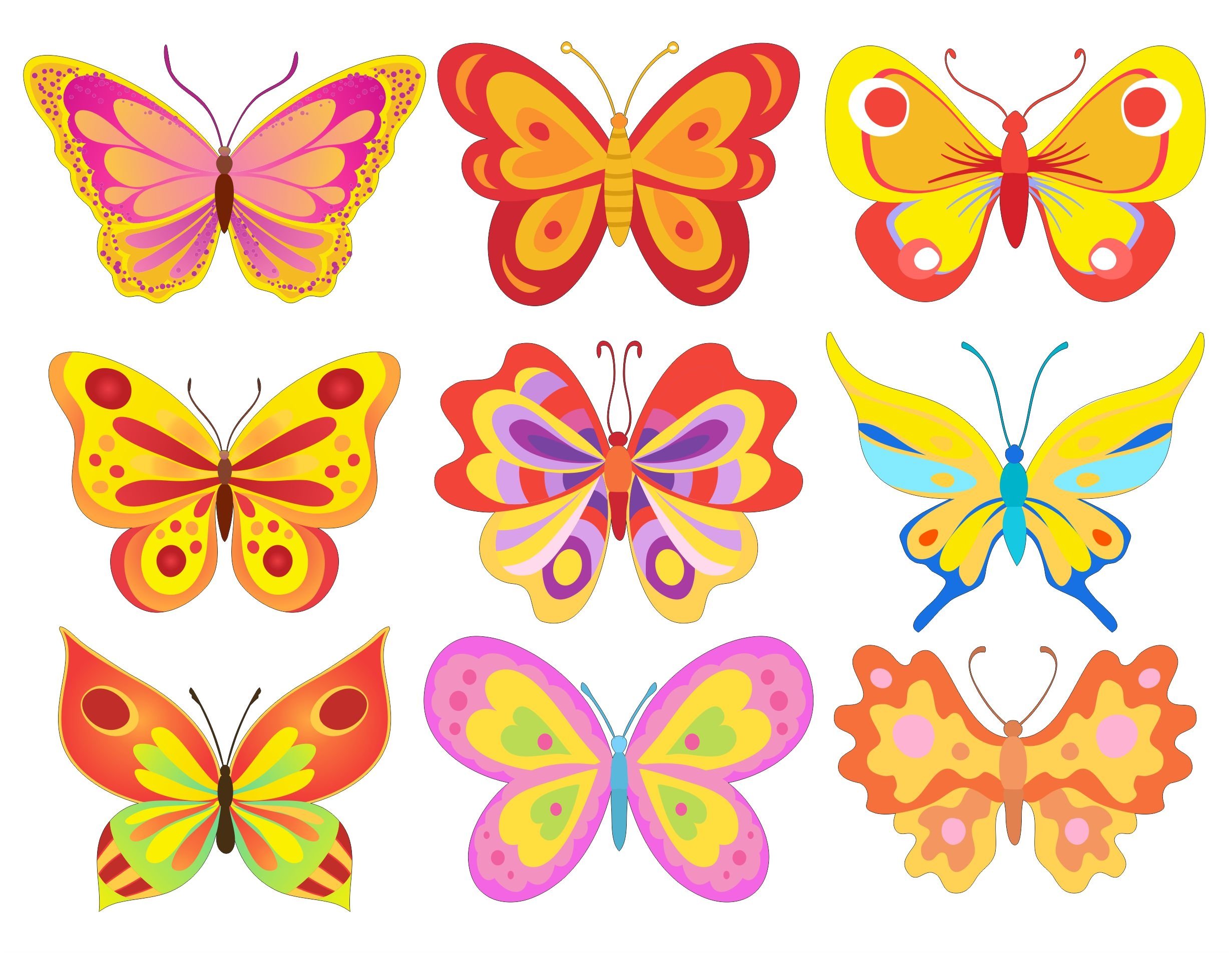 Бабочки цветные картинки для вырезания. Бабочки для вырезания цветные. Бабочки трафарет цветные. Разноцветные бабочки для вырезания. Бабочки трафарет для вырезания цветные.