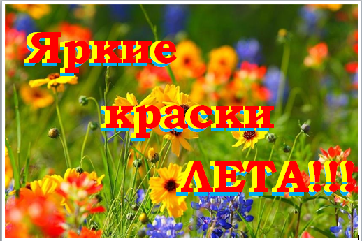 Яркие краски лета надпись