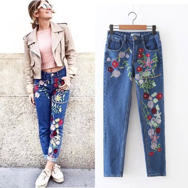 Джинсы с высокой талией