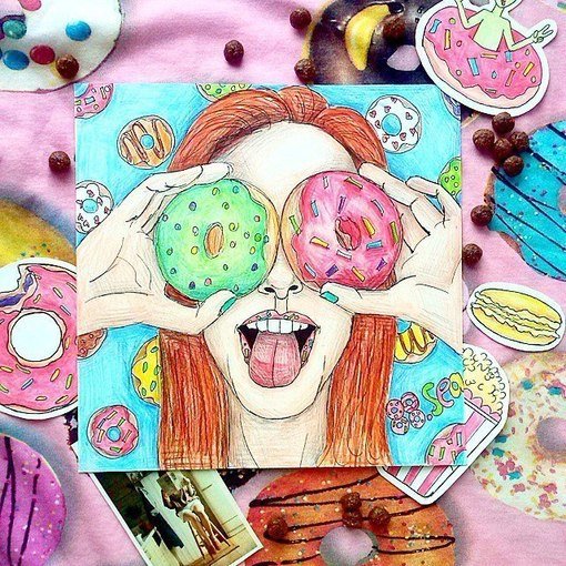 Летние рисунки для личных Дневников.