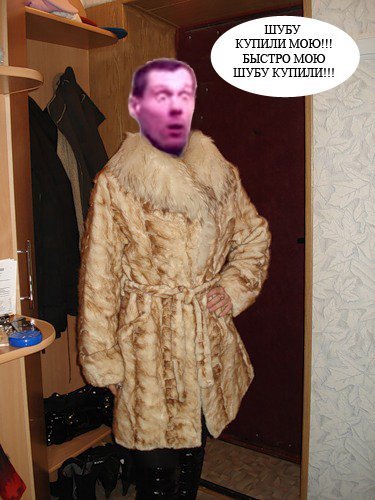 В шубе на пляже