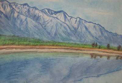 Озеро раскраска для детей