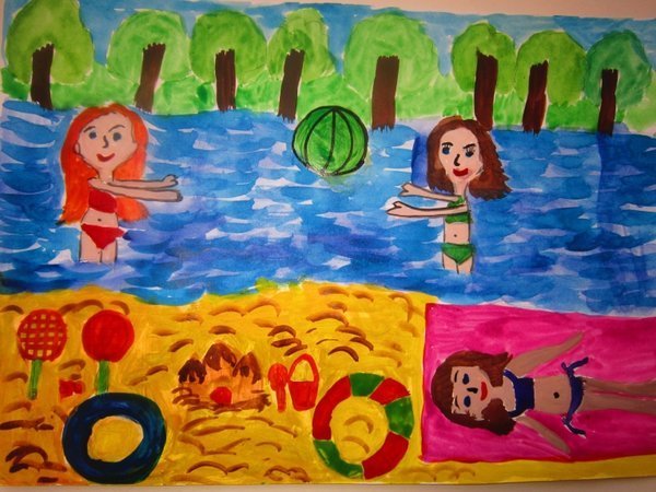 Рисование в старшей группе на тему лето