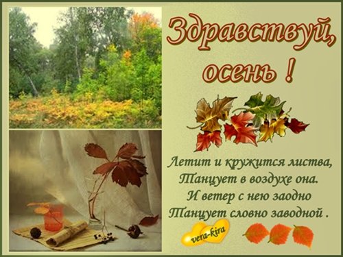 Стих про осень Здравствуй осень