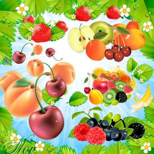 Летние фрукты и ягоды для детей