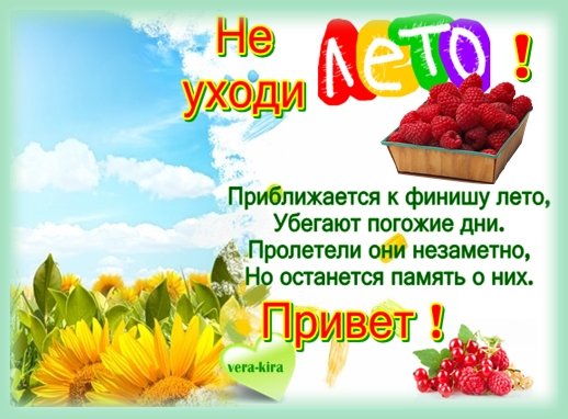 До свидания лето