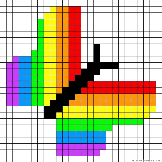 Цветы по клеточкам маленькие