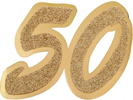 Цифра 50 Золотая