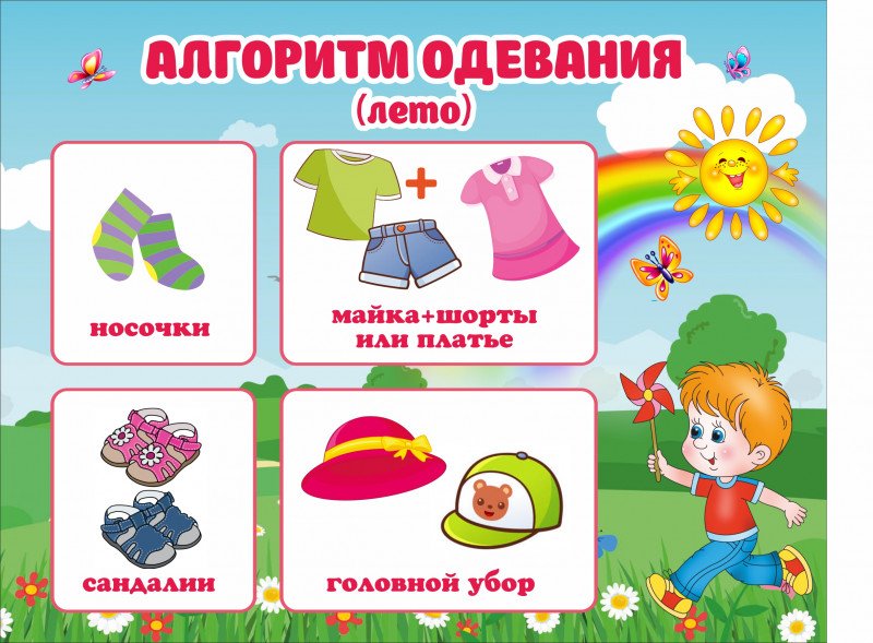 Алгоритм одевания детей. Алгоритм одевания летом. Алгоритм одевания в детском саду. Алгоритм одевания детей летом.